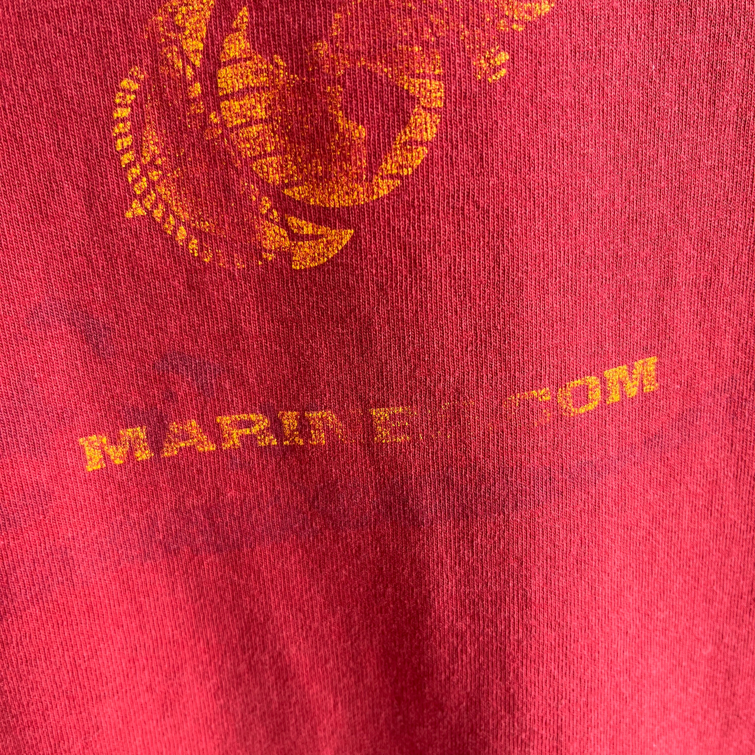 2000 USMC Faded and Worn Front and Back T-Shirt