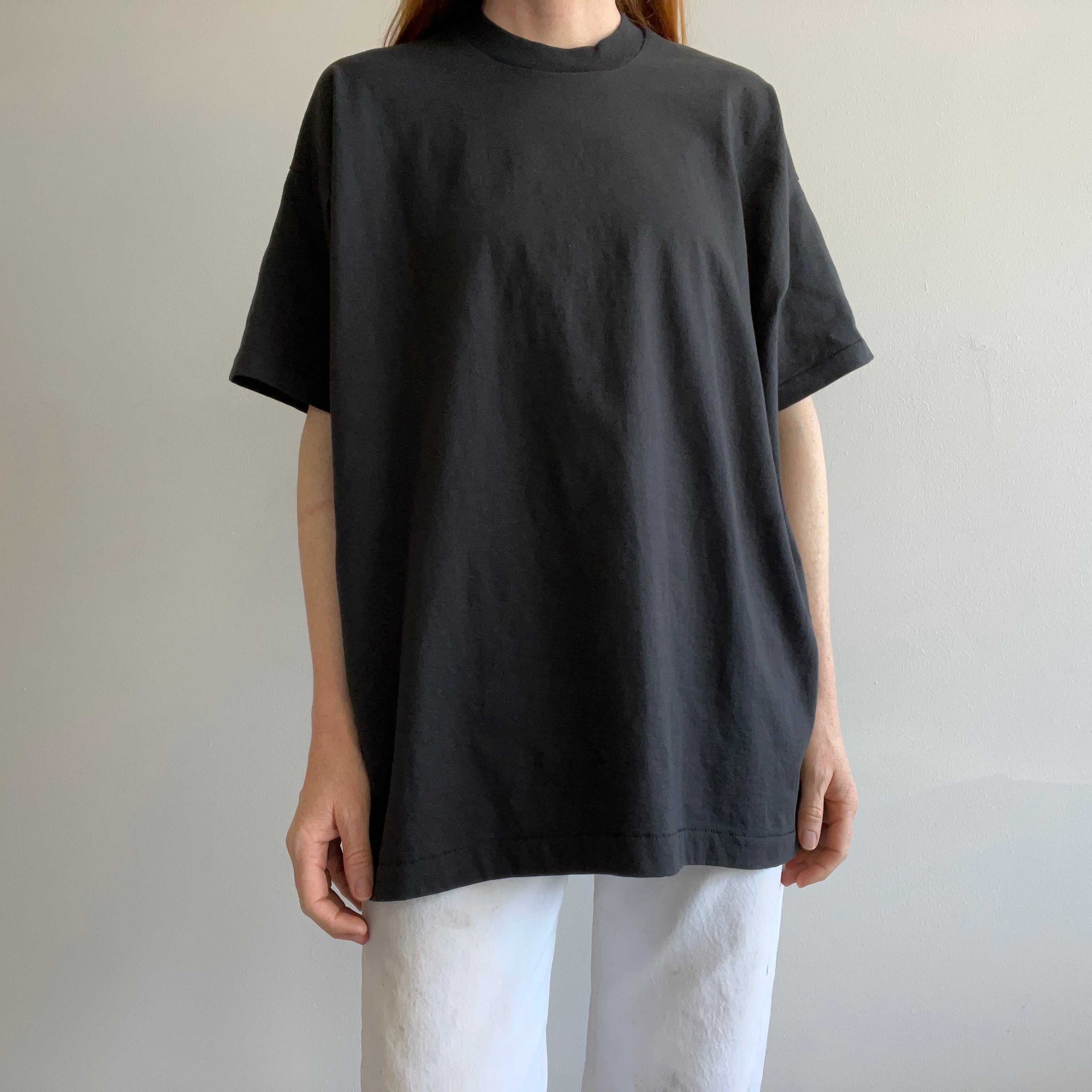 1980s XXXL FOTL Best Blank Black Single Stitch T-Shirt