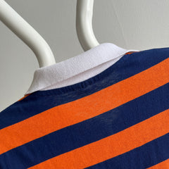 1970/80s Navy and Orange Polo T-Shirt