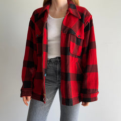 1970s Buffalo Plaid Wool Hunting Jacket without Lining - WOWOWOW