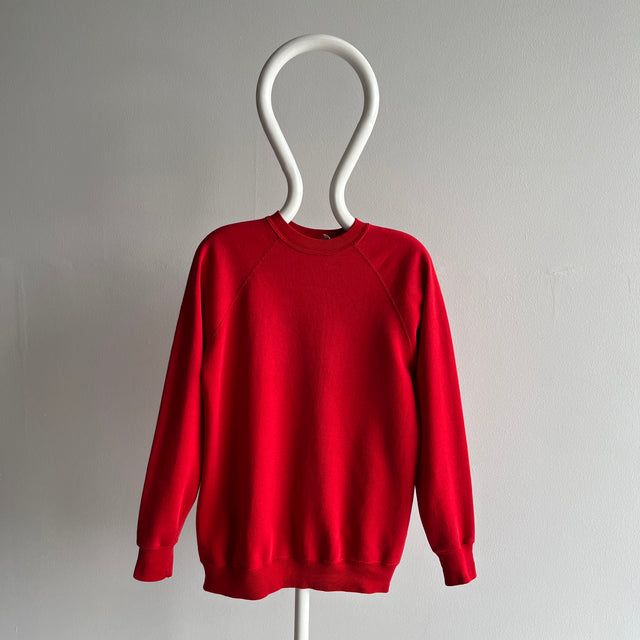 1970/80s Blank Red Raglan Sweatshirt