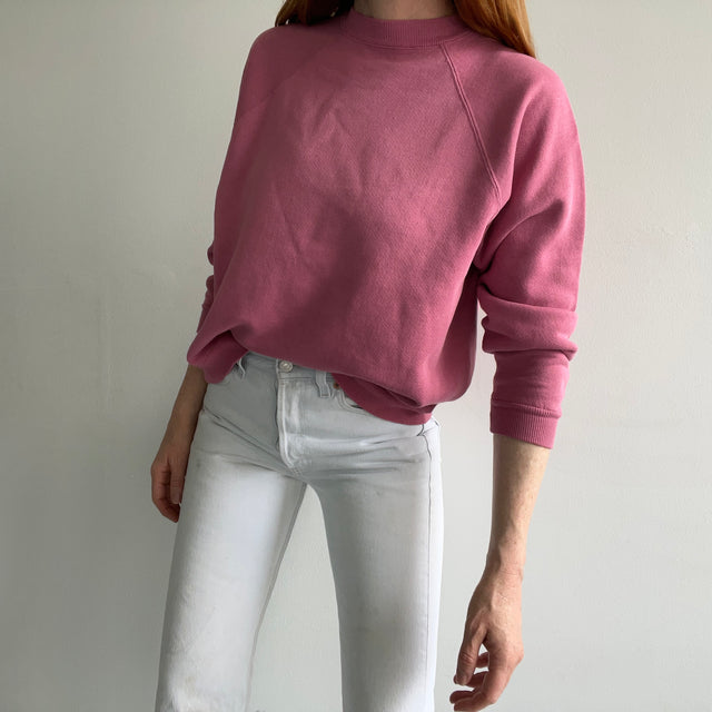 1990s Dusty Rose Blank Sweatshirt by Hanes Her Way