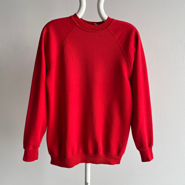 1970/80s Blank Red Raglan Sweatshirt