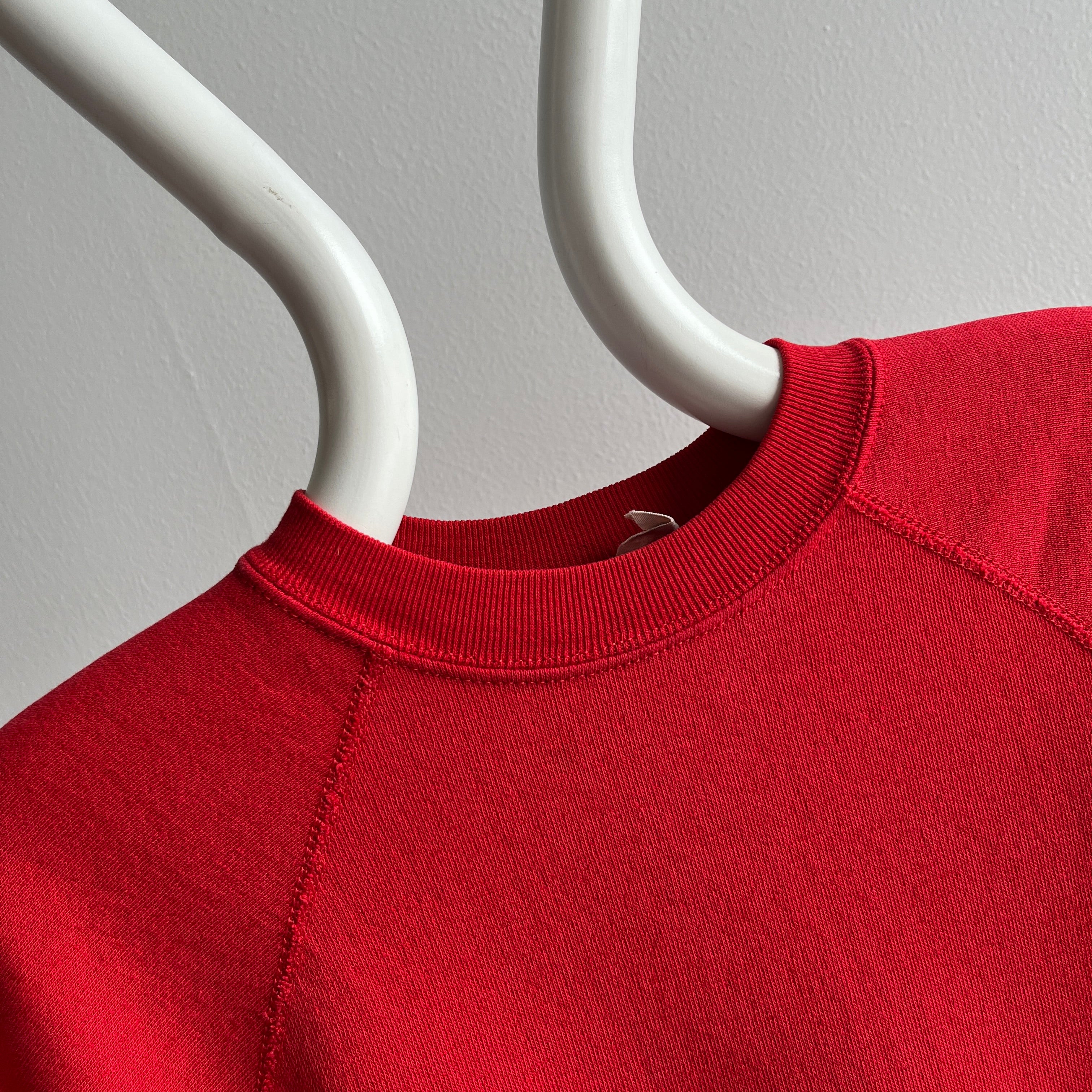 1970/80s Blank Red Raglan Sweatshirt