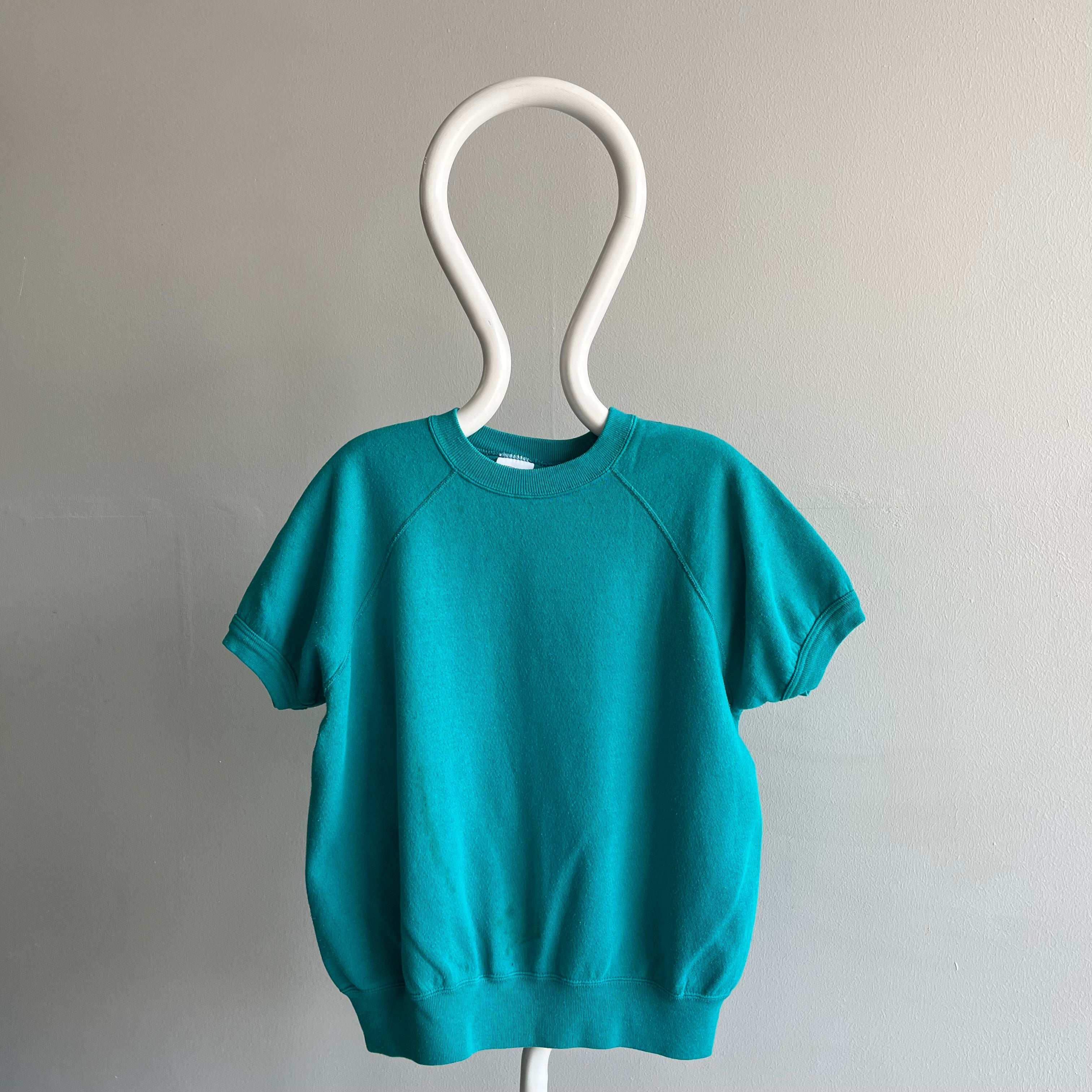 1980s Bassett Walker Teal Warm Up - Stained