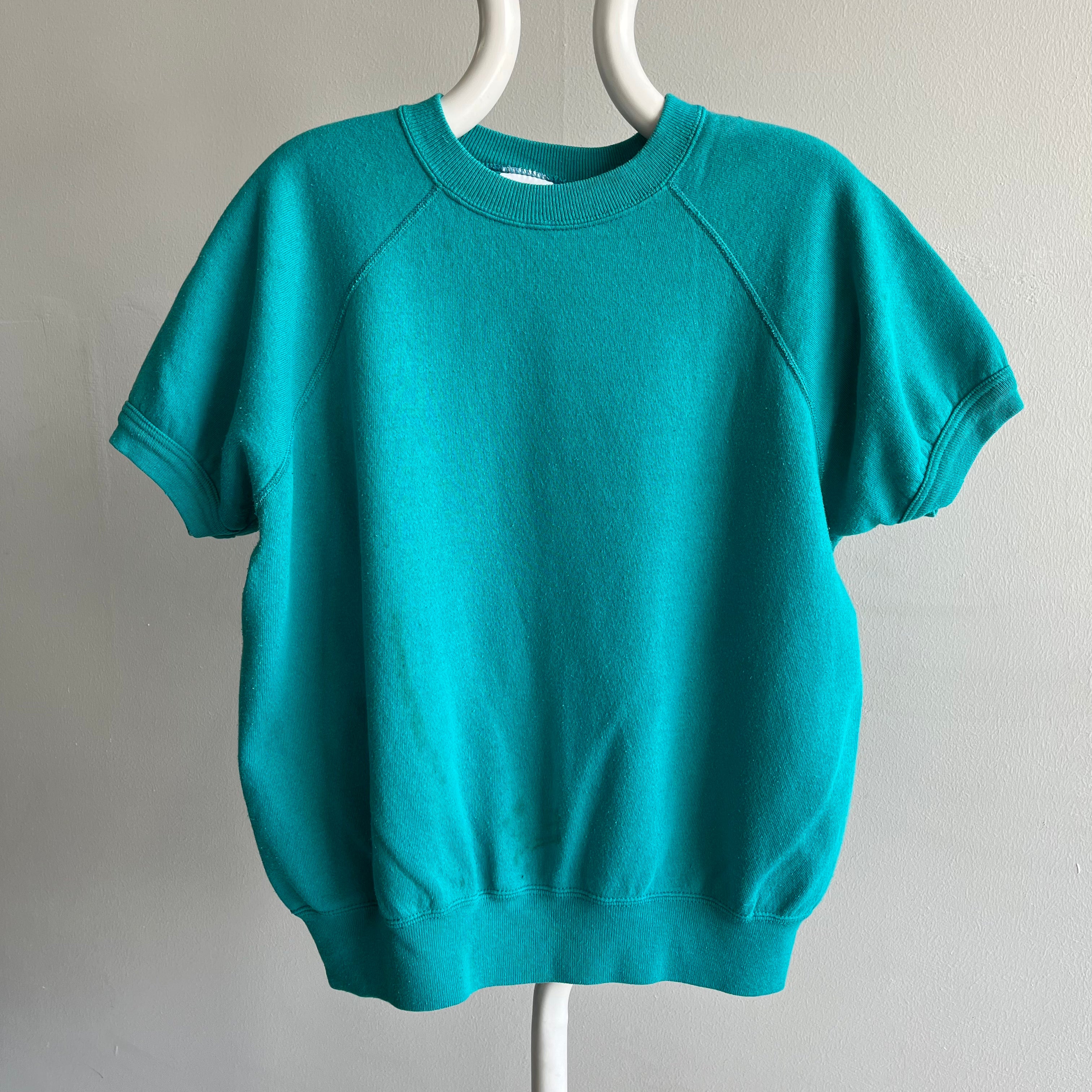 1980s Bassett Walker Teal Warm Up - Stained