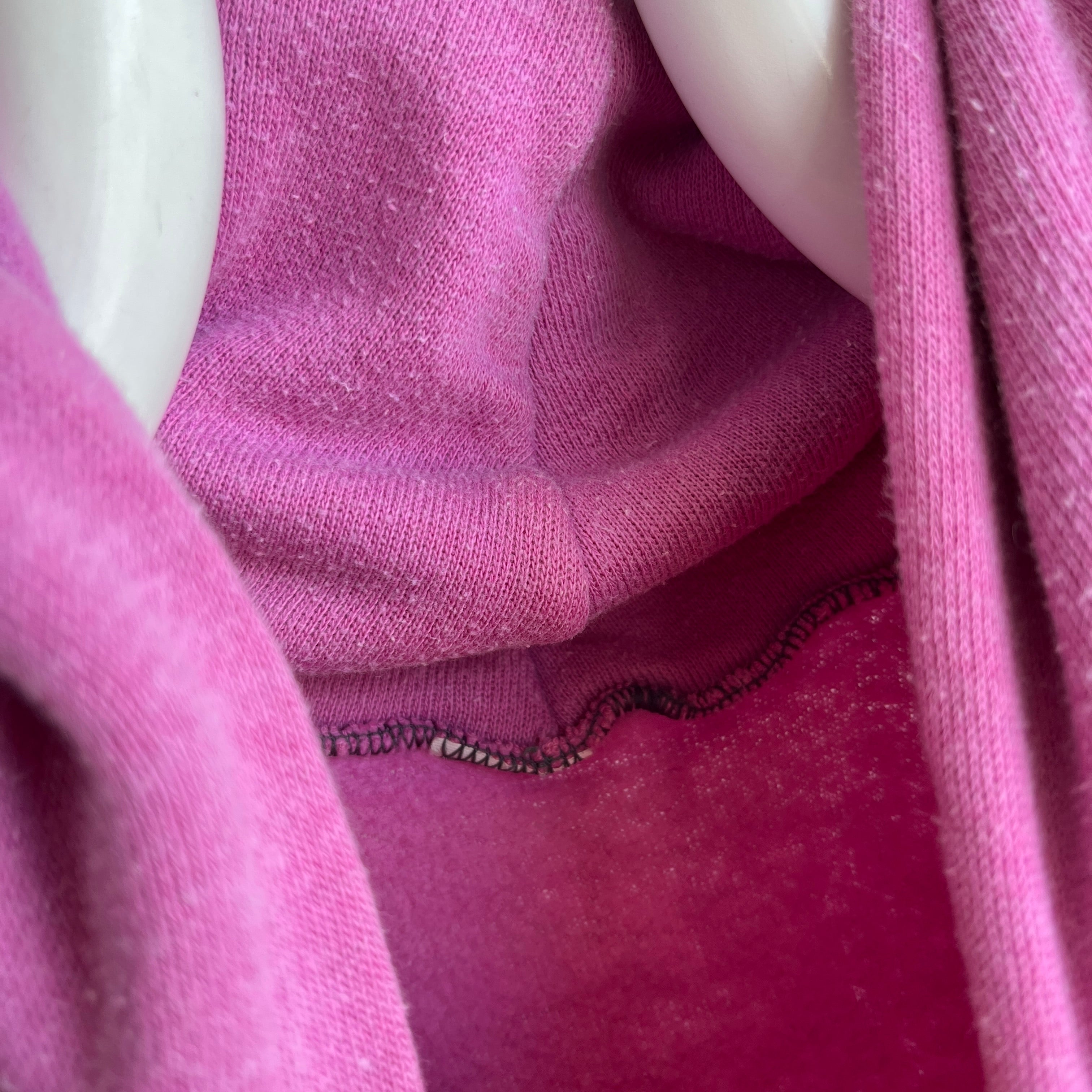 1980s SUNY Bringham Lilac/Pink Pullover Hoodie - A Dream!