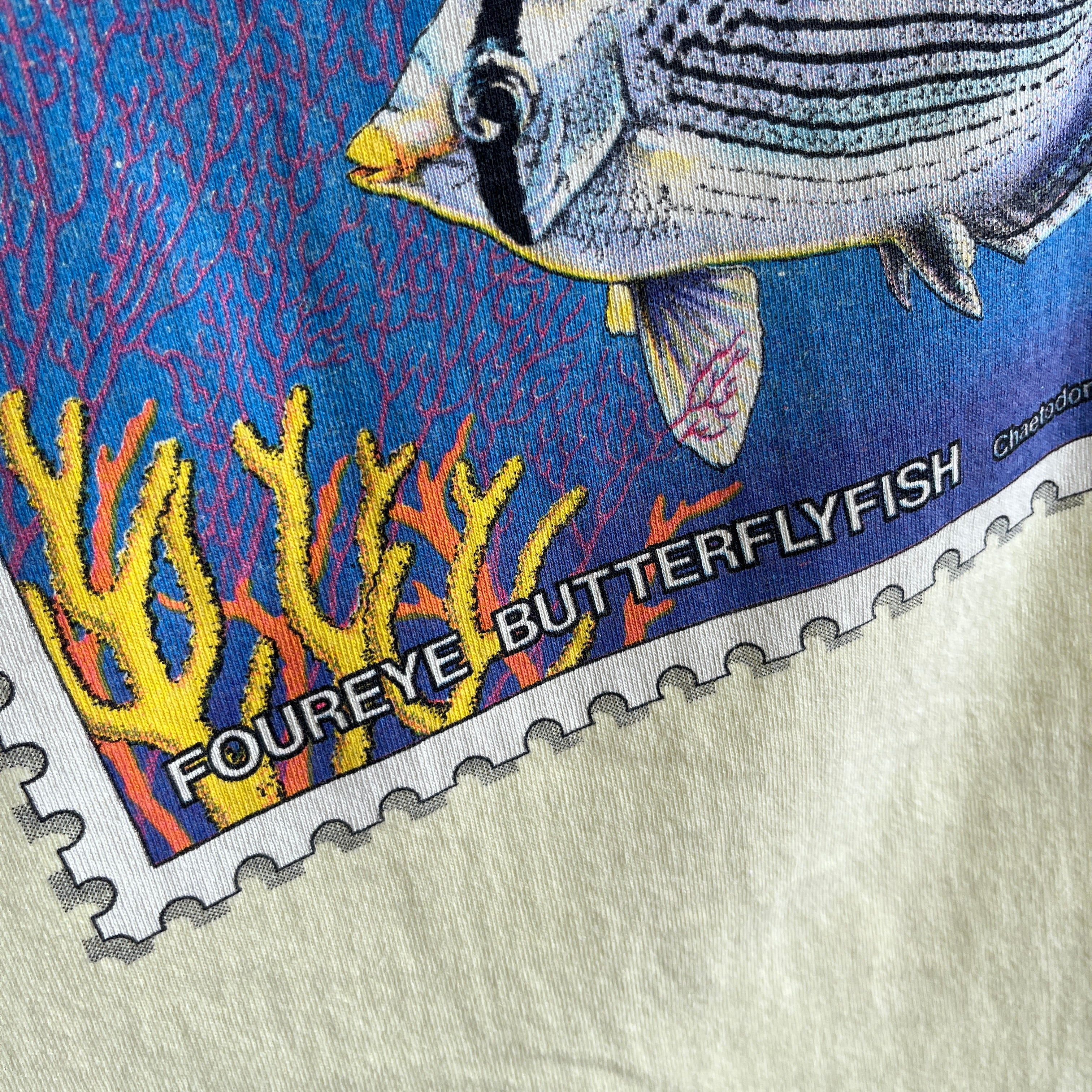July 4, 1988 Grand Cayman Islands Foureye Butterflyfish T-Shirt