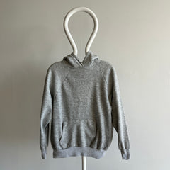 1980s Perfect Generic Gray Pull Over Hoodie with Dreamy Sleeves