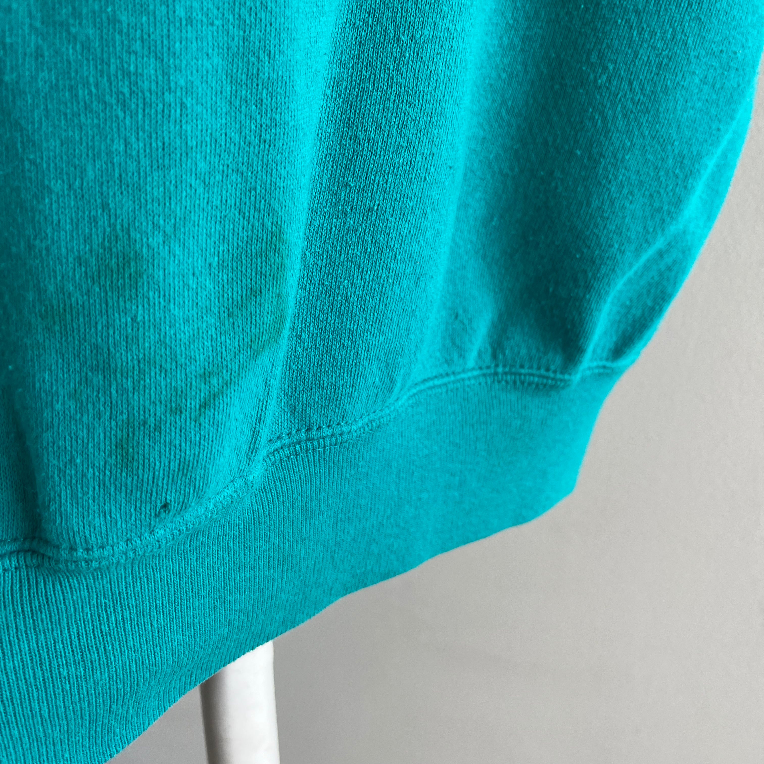 1980s Bassett Walker Teal Warm Up - Stained