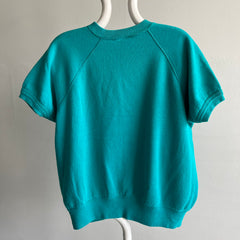 1980s Bassett Walker Teal Warm Up - Stained