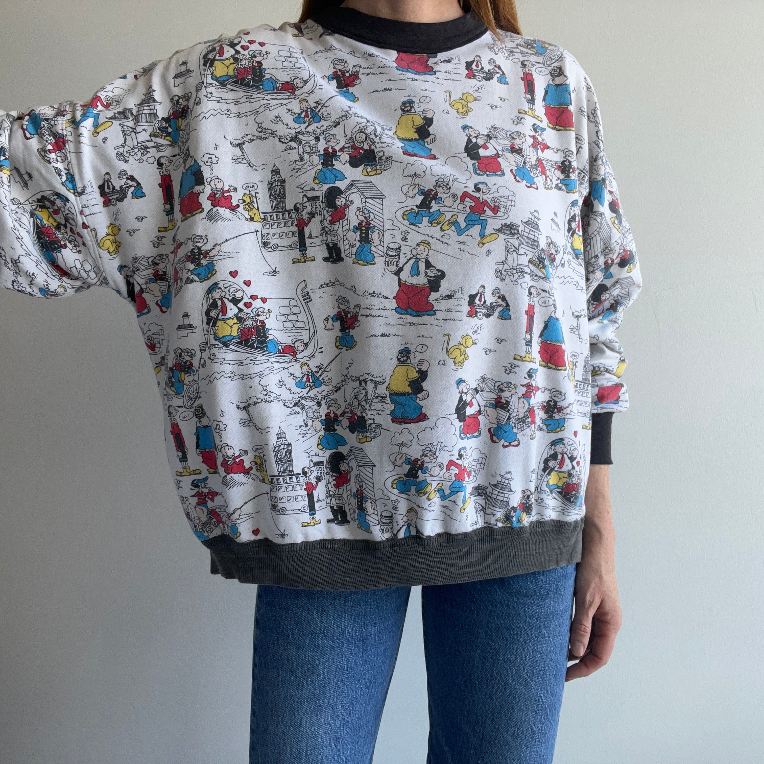 1980s Popeye Sweatshirt - Collectible - Please read fine print