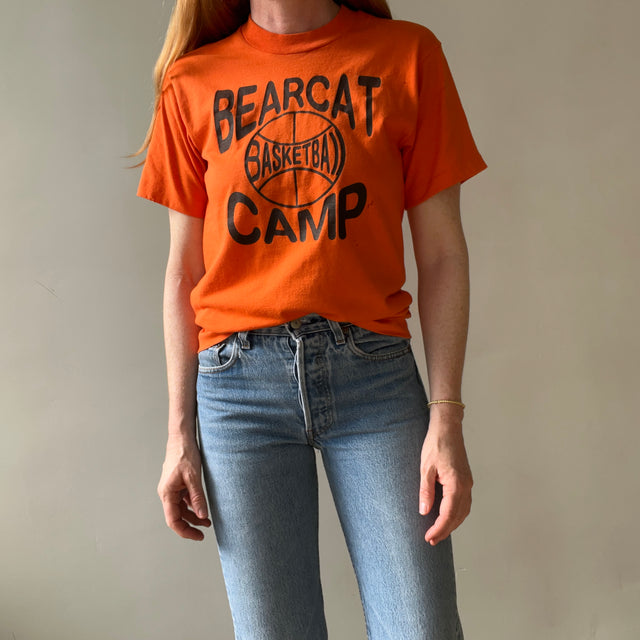 1970s Orange Bearcat Basketball Camp T Shirt