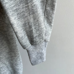 1980s Perfect Generic Gray Pull Over Hoodie with Dreamy Sleeves