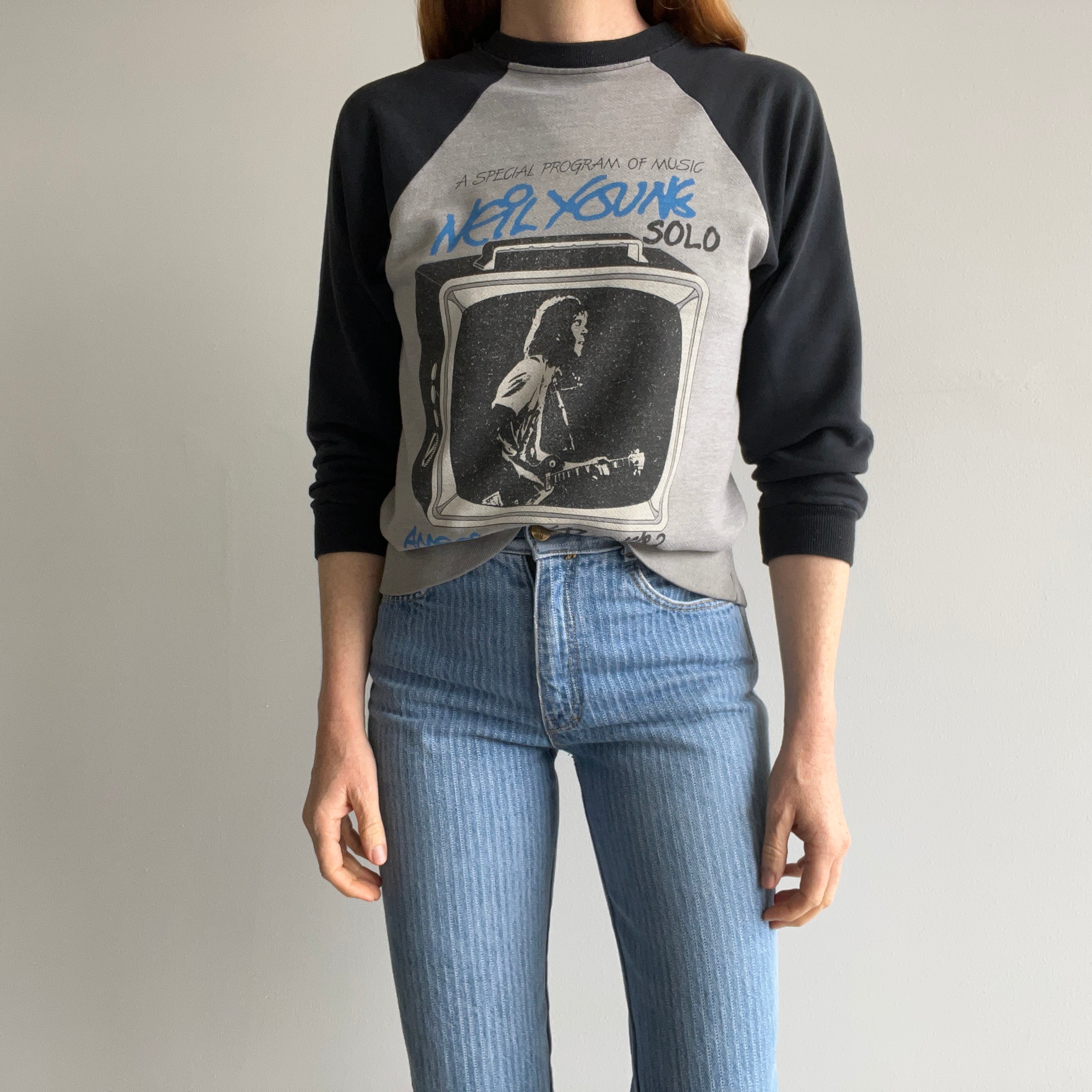 1983 Neil Young Solo American Tour Thinned Out Sweatshirt