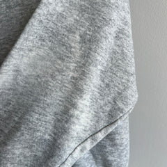 1980s Perfect Generic Gray Pull Over Hoodie with Dreamy Sleeves