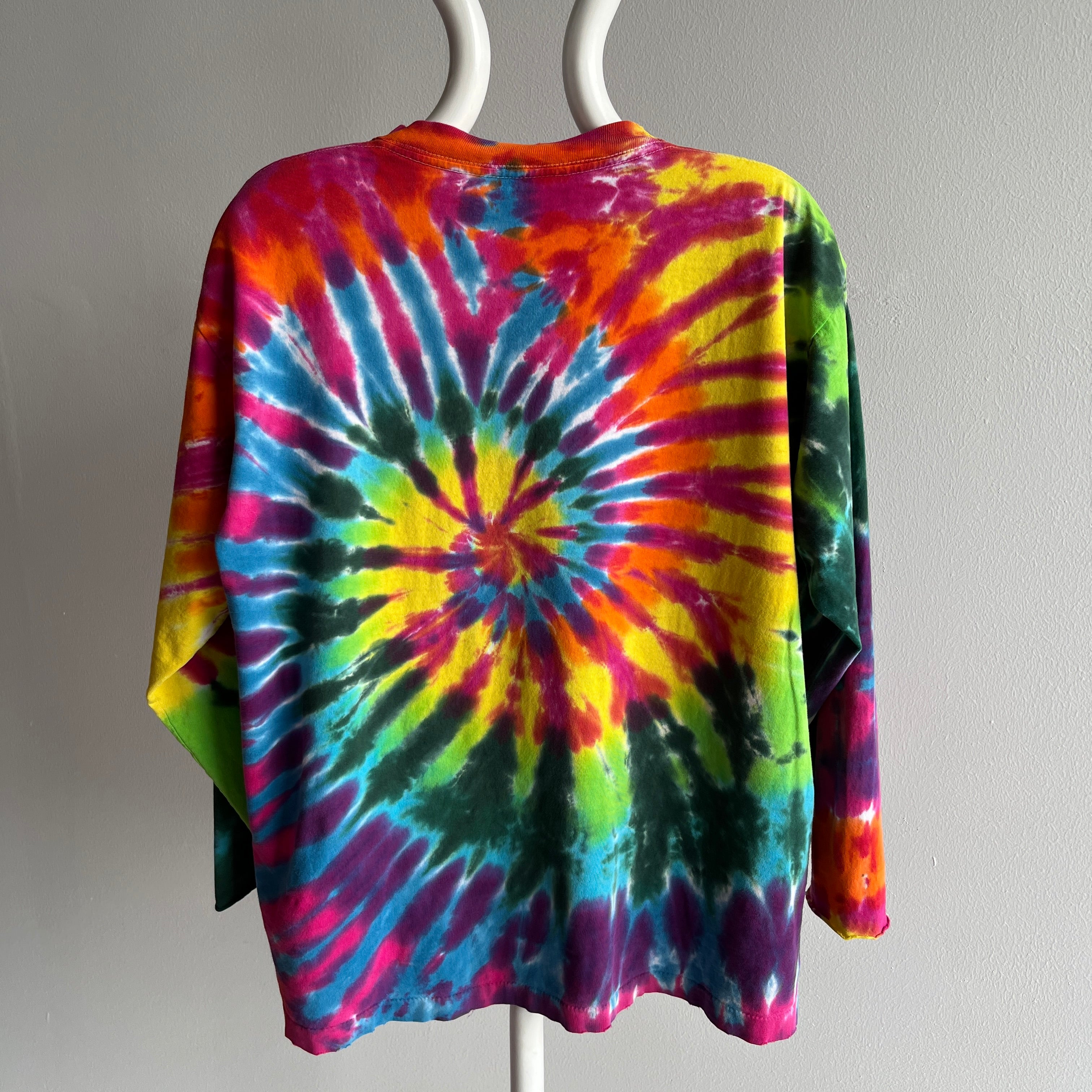 1980s Cut Long Sleeve Tie Dye T-Shirt - So Good!