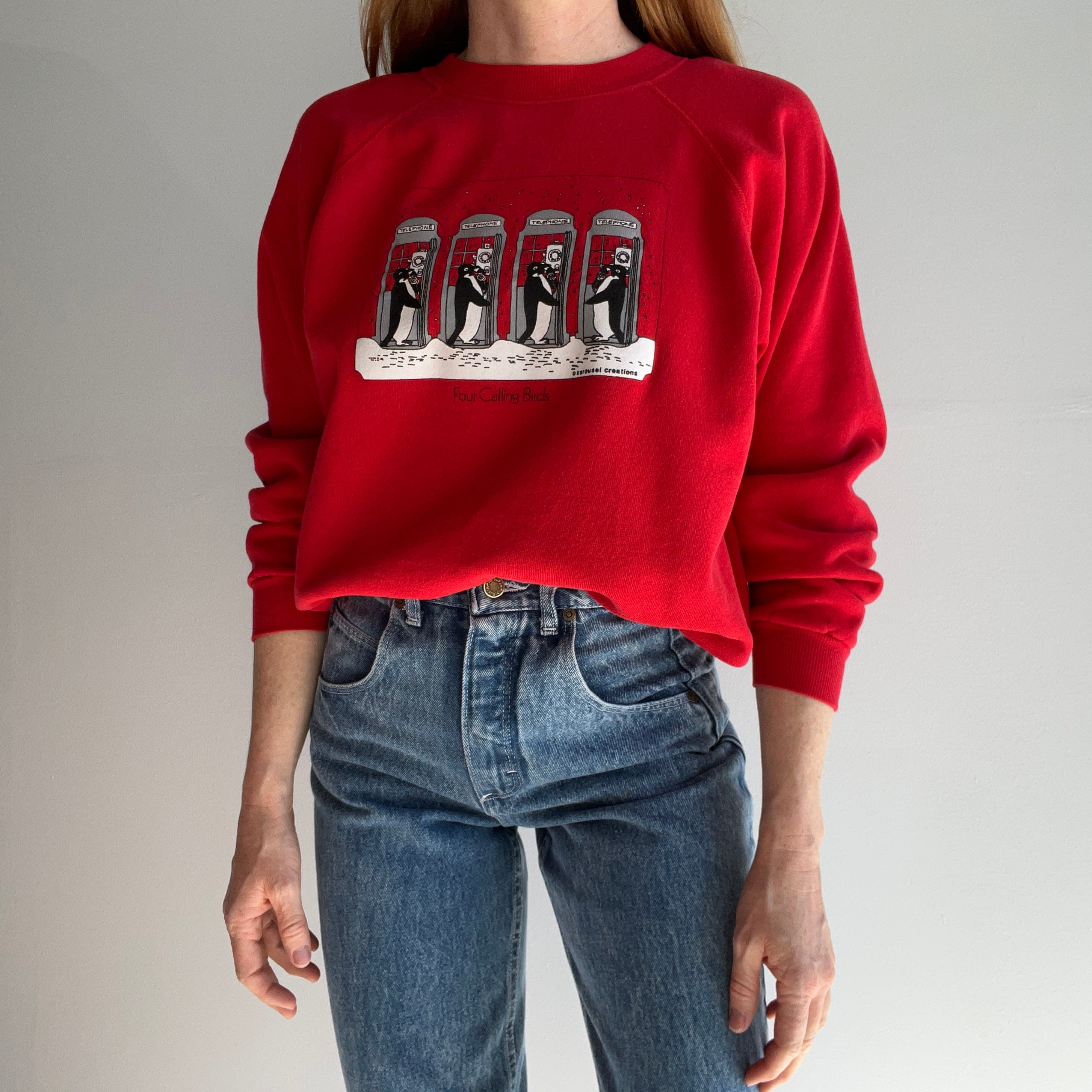 1980s Four Calling Birds (But Like, Literally) Sweatshirt