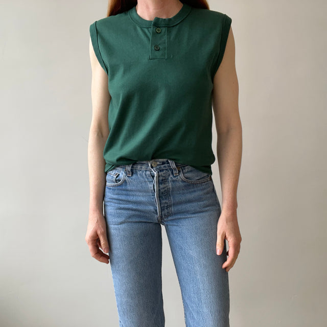 1980s Henley Cut Off T-Shirt