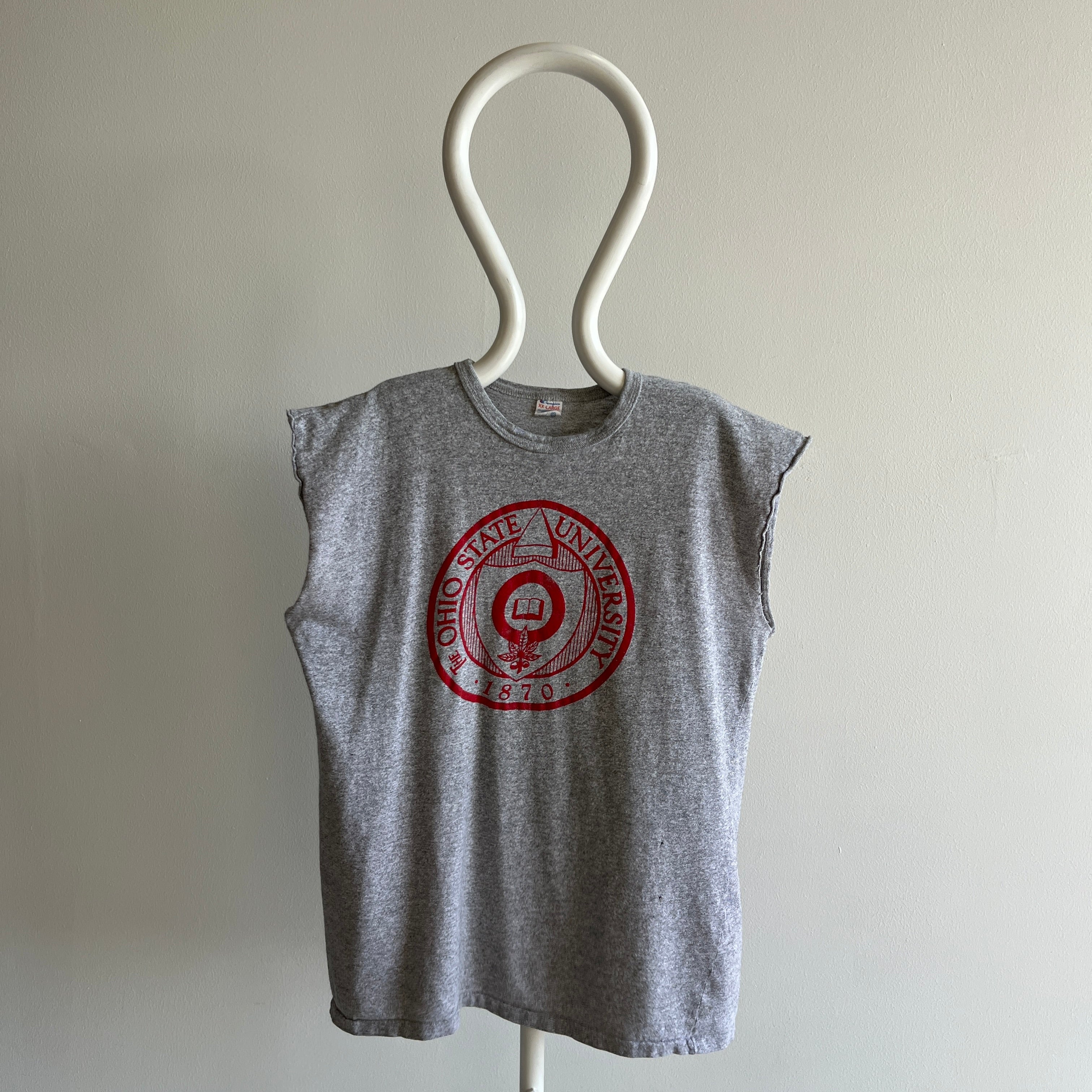 1980s The Ohio State Cut Sleeve T-Shirt by Champion Brand