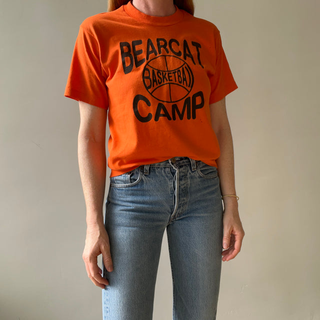 1970s Orange Bearcat Basketball Camp T Shirt