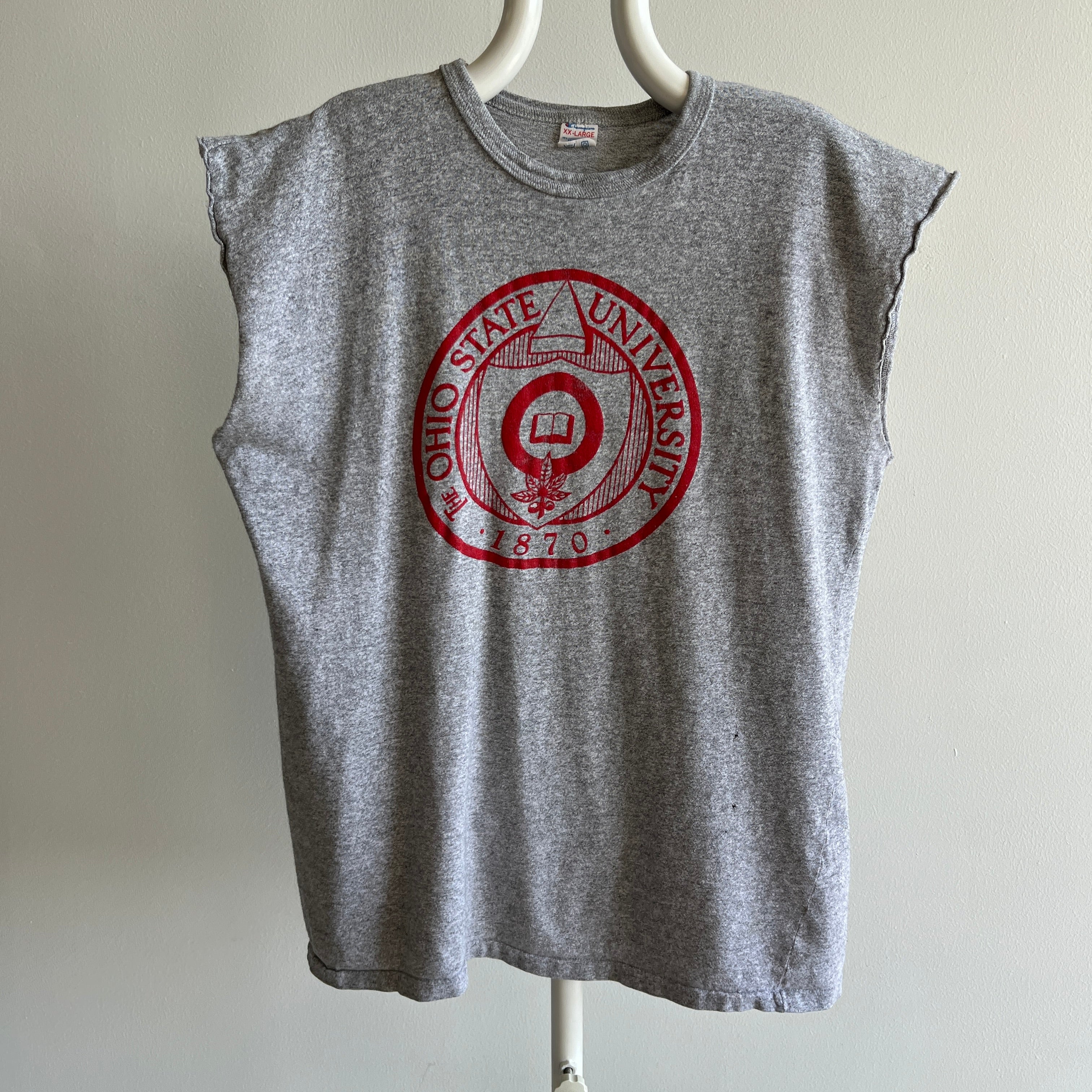 1980s The Ohio State Cut Sleeve T-Shirt by Champion Brand