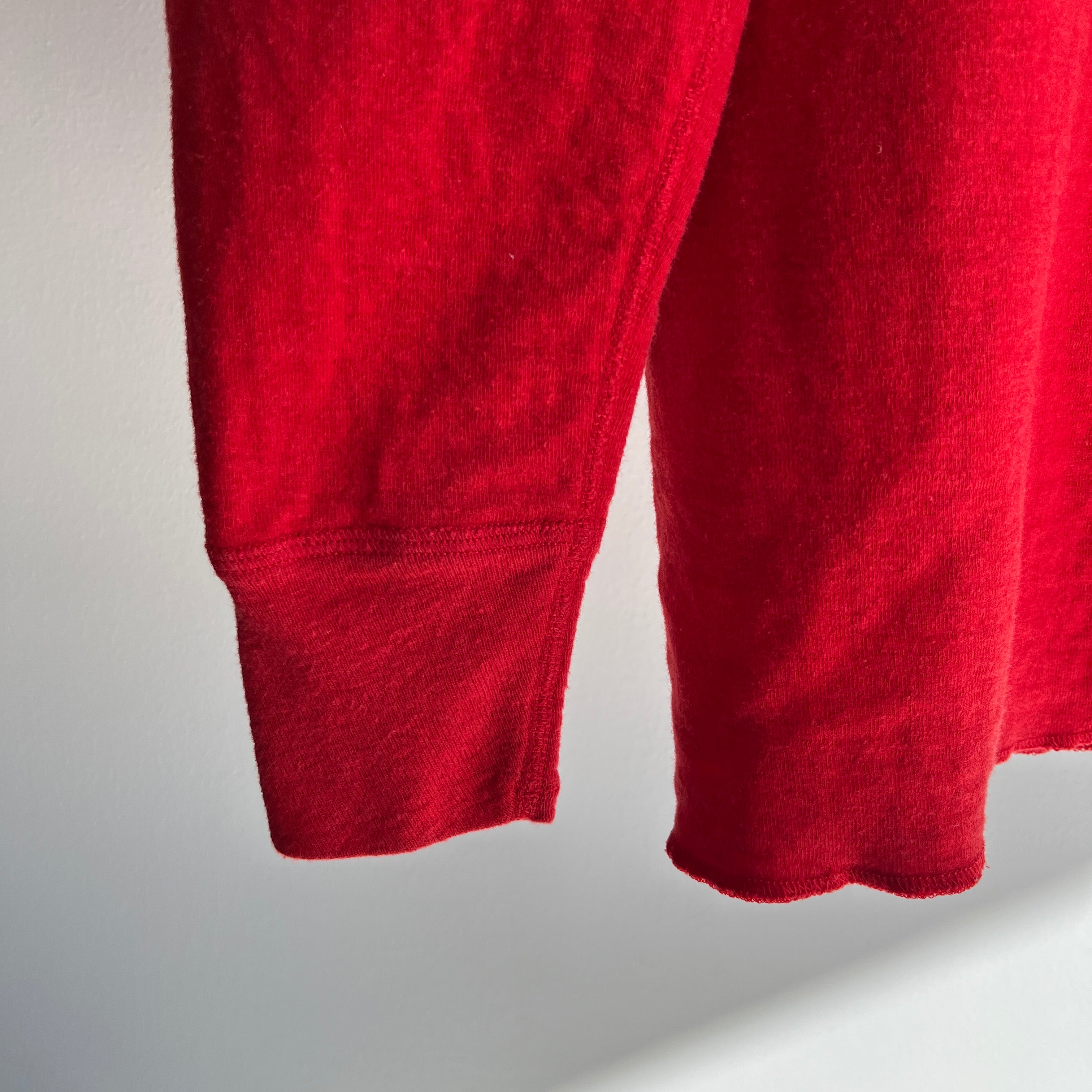 1970/80s Duofold Fire Engine Red Henley Long Johns