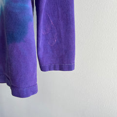 1980/90s Super Cool Cotton Long Sleeve Henley Tie Dye Shirt - THE BACKSIDE
