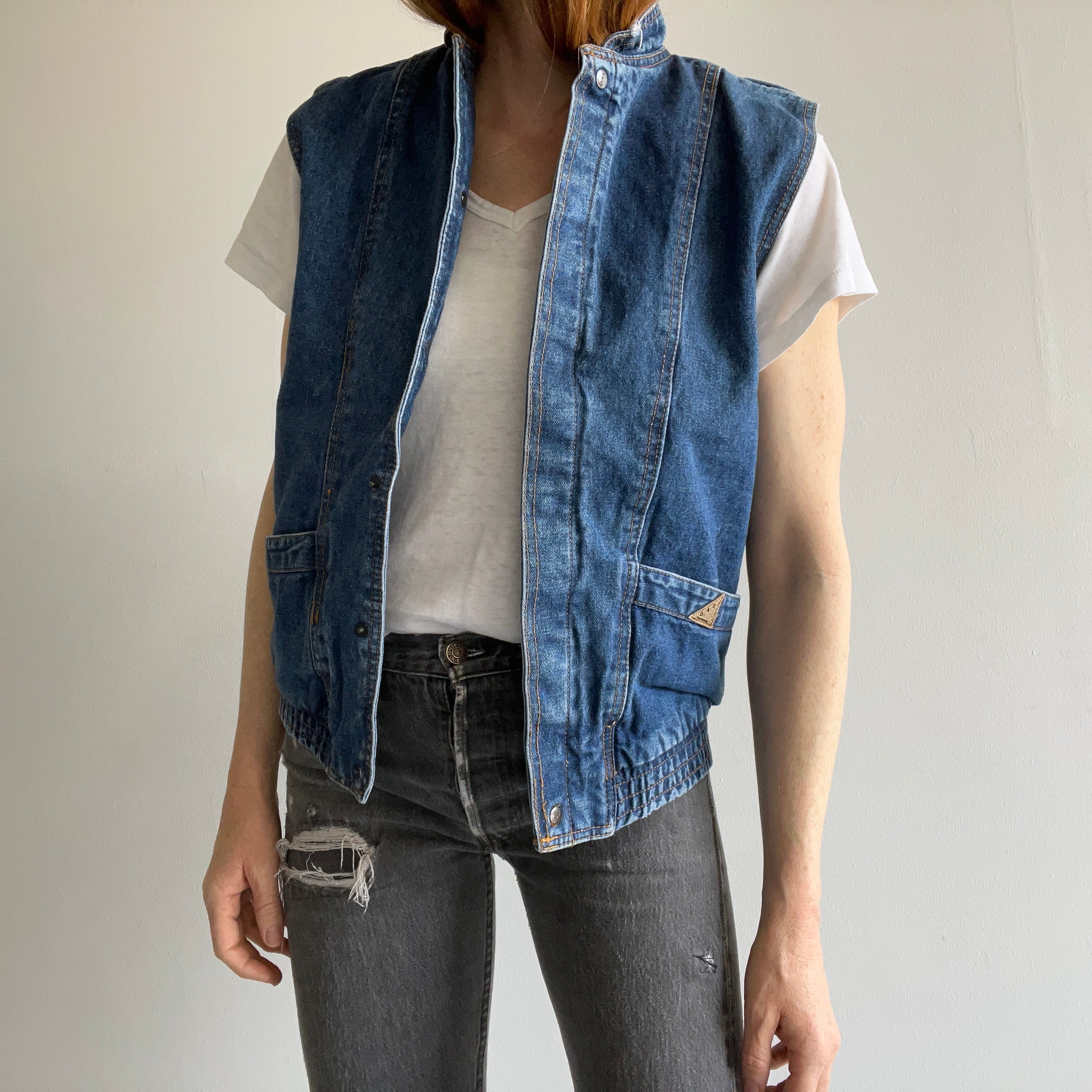 1980s Denim Vest by Dax - Super Cool