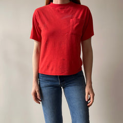 1980s Super Stained Red Pocket T-Shirt