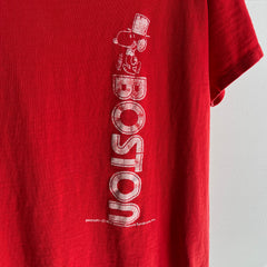 1970s Snoop Dog Boston Cut Up Extra Long V-Neck T-Shirt by Artex