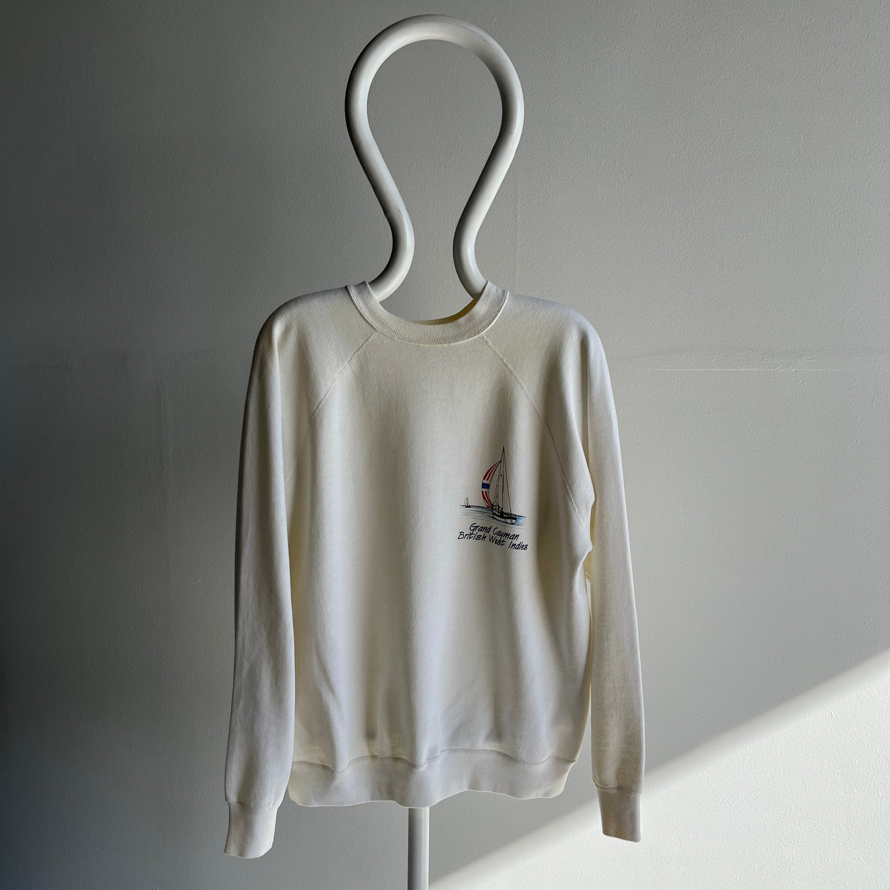 1980s Front and Back Cayman Islands British West Indies Sweatshirt - Soft and Thin