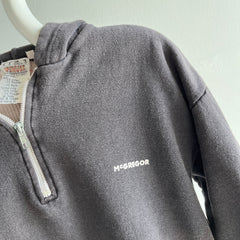 1980s McGregor 1/4 Zip Faded Black Insulated Hoodie - The First I've Ever Spotted!