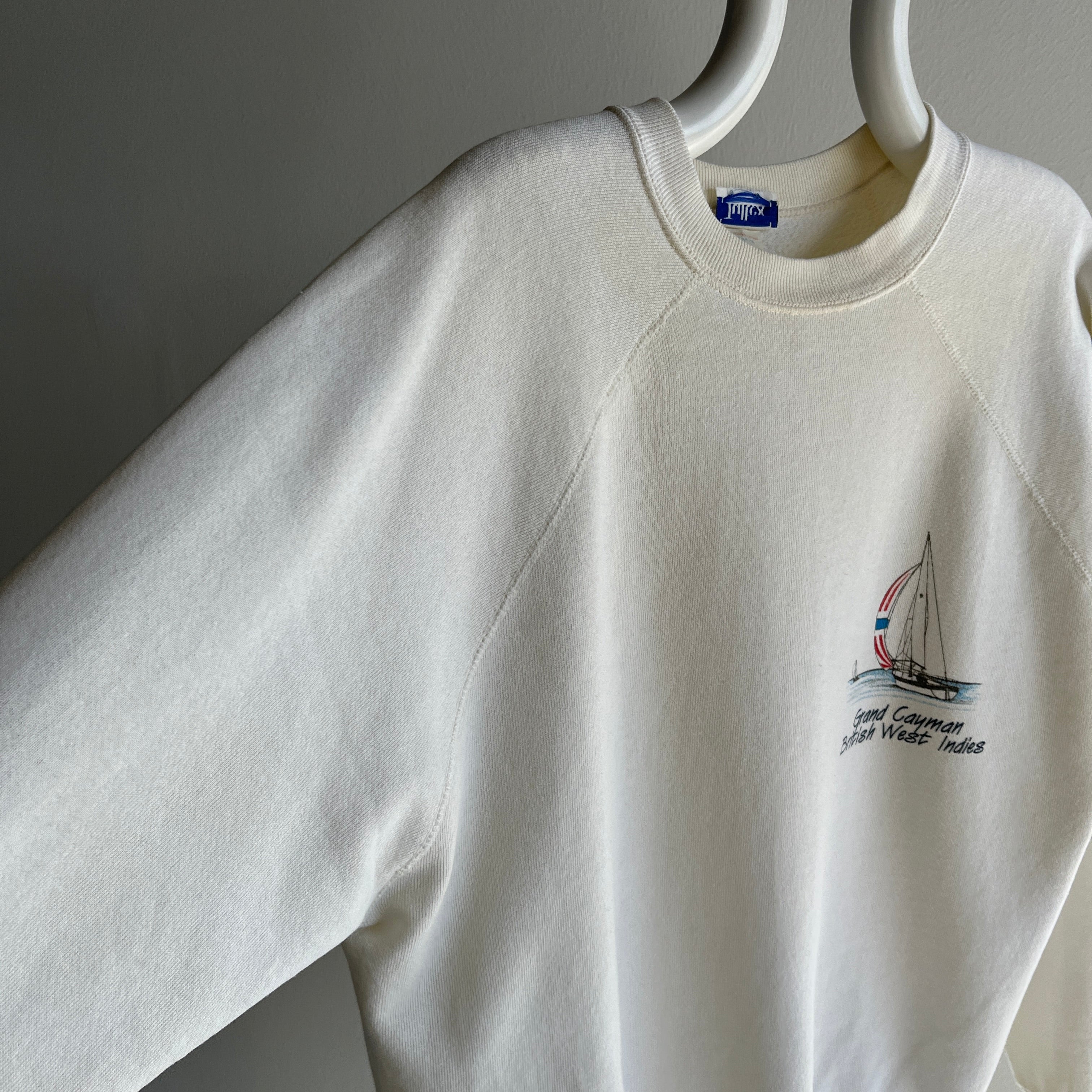 1980s Front and Back Cayman Islands British West Indies Sweatshirt - Soft and Thin