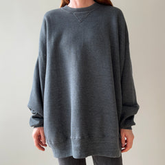 1990s Deep Gray Larger Single V Sweatshirt by Russell