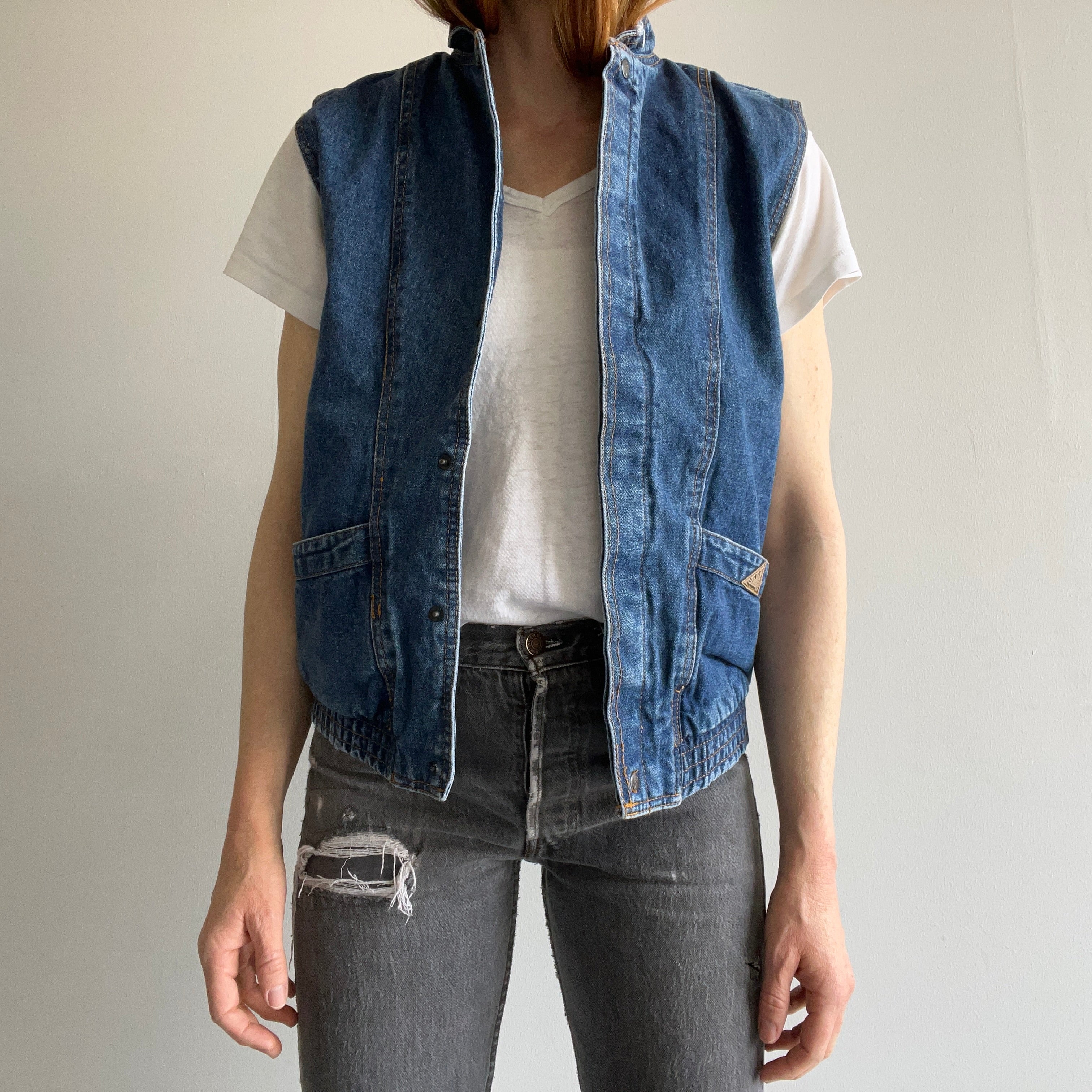 1980s Denim Vest by Dax - Super Cool