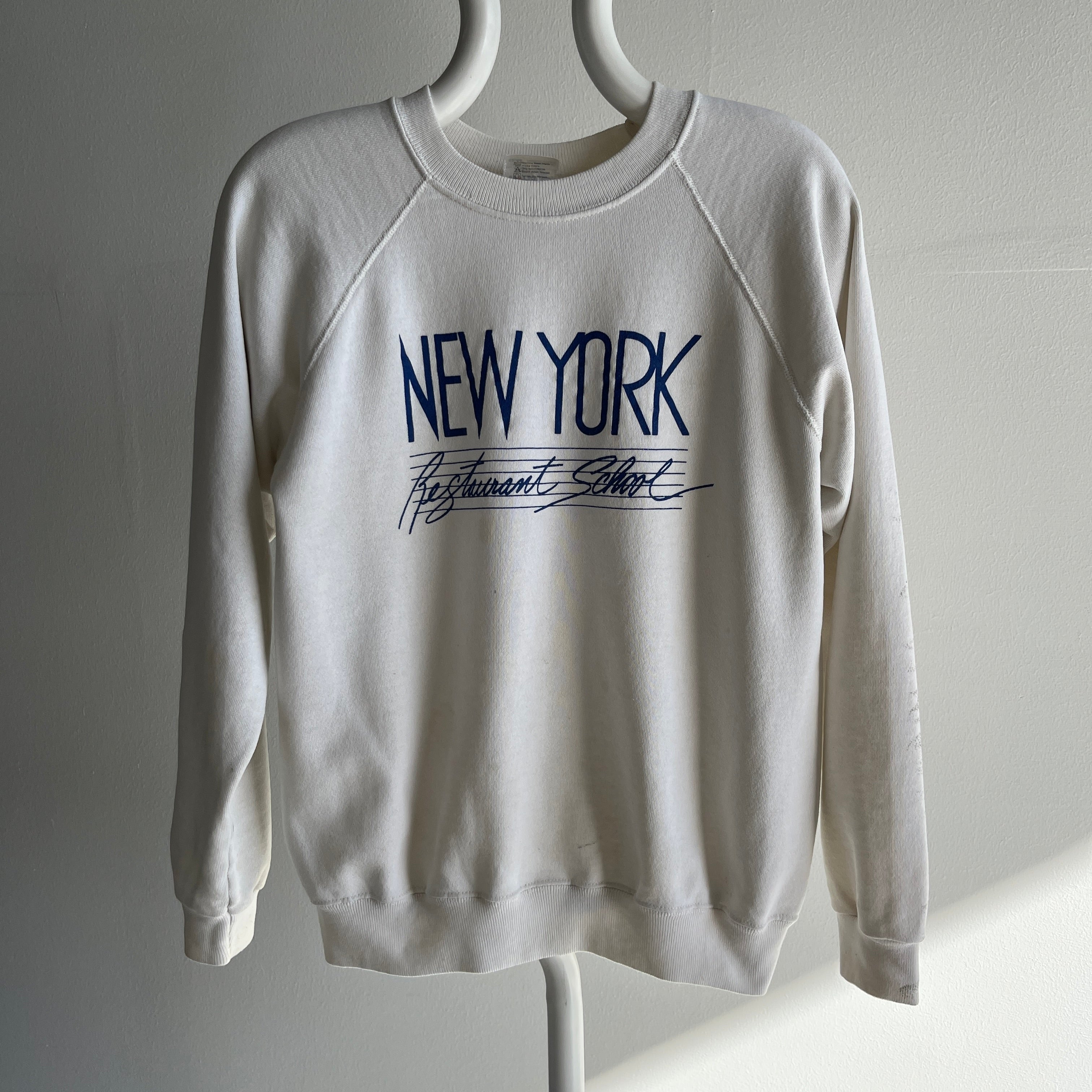 1980s New York Restaurant School Worn Out Sweatshirt