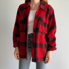 1970s Buffalo Plaid Wool Hunting Jacket without Lining - WOWOWOW