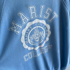 1970s Marist College Stained and Worn Sweatshirt - Holes