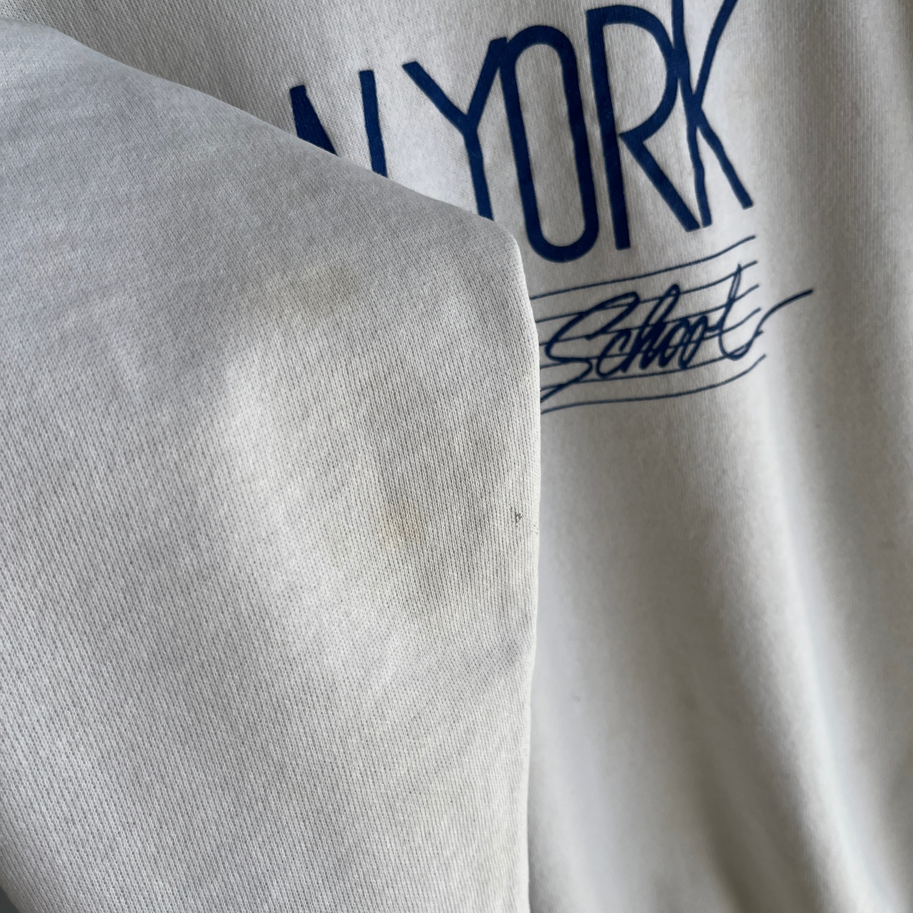 1980s New York Restaurant School Worn Out Sweatshirt