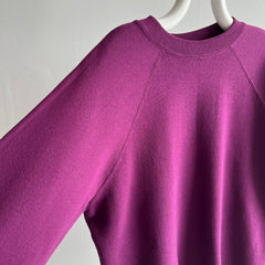 1980s Dark Purple Raglan Sweatshirt by HHW