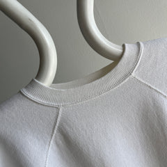 1990s Blank White Raglan by Hanes