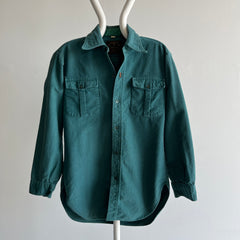 1970/80s Eddie Bauer Blank Green Moleskin/Flannel