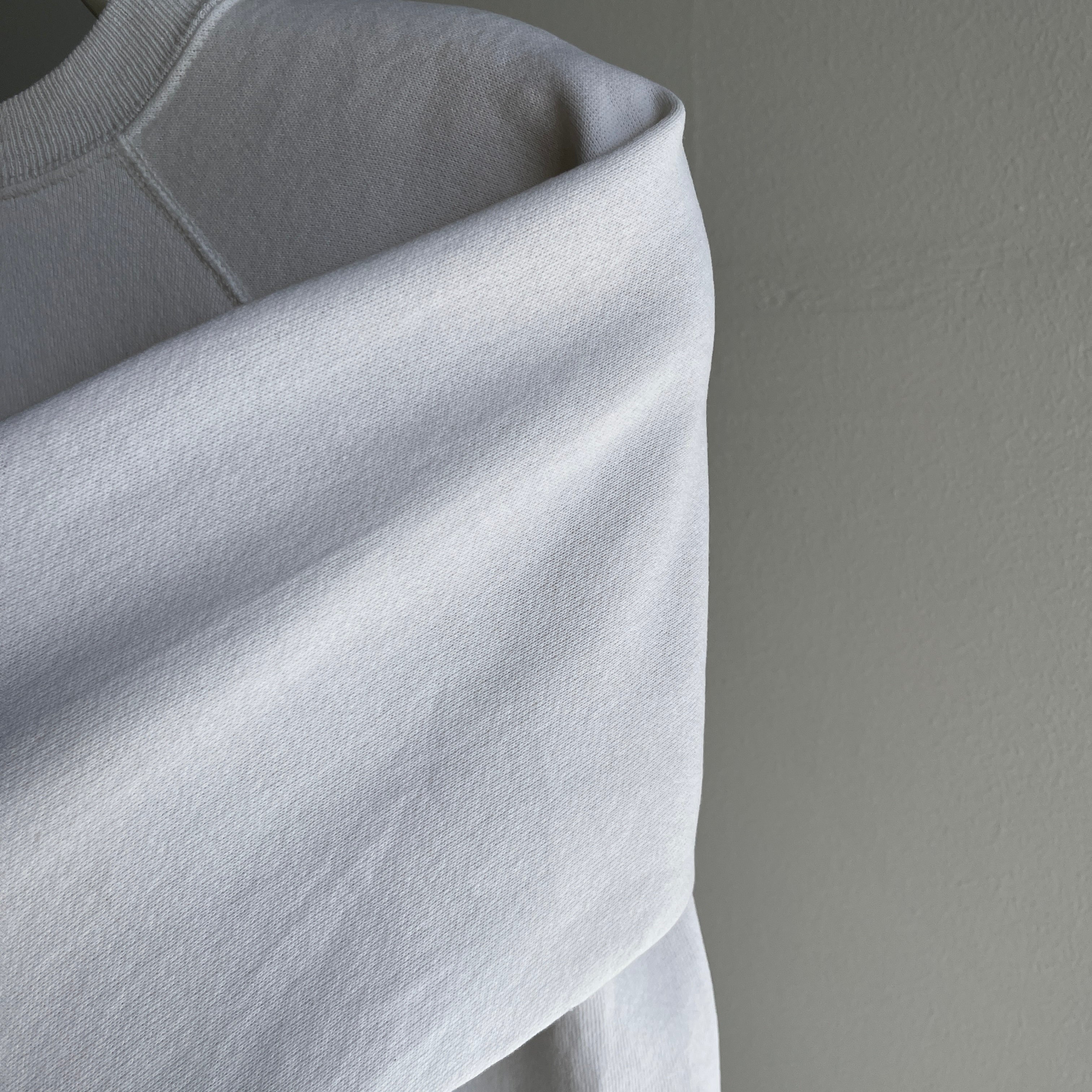 1990s Blank White Raglan by Hanes