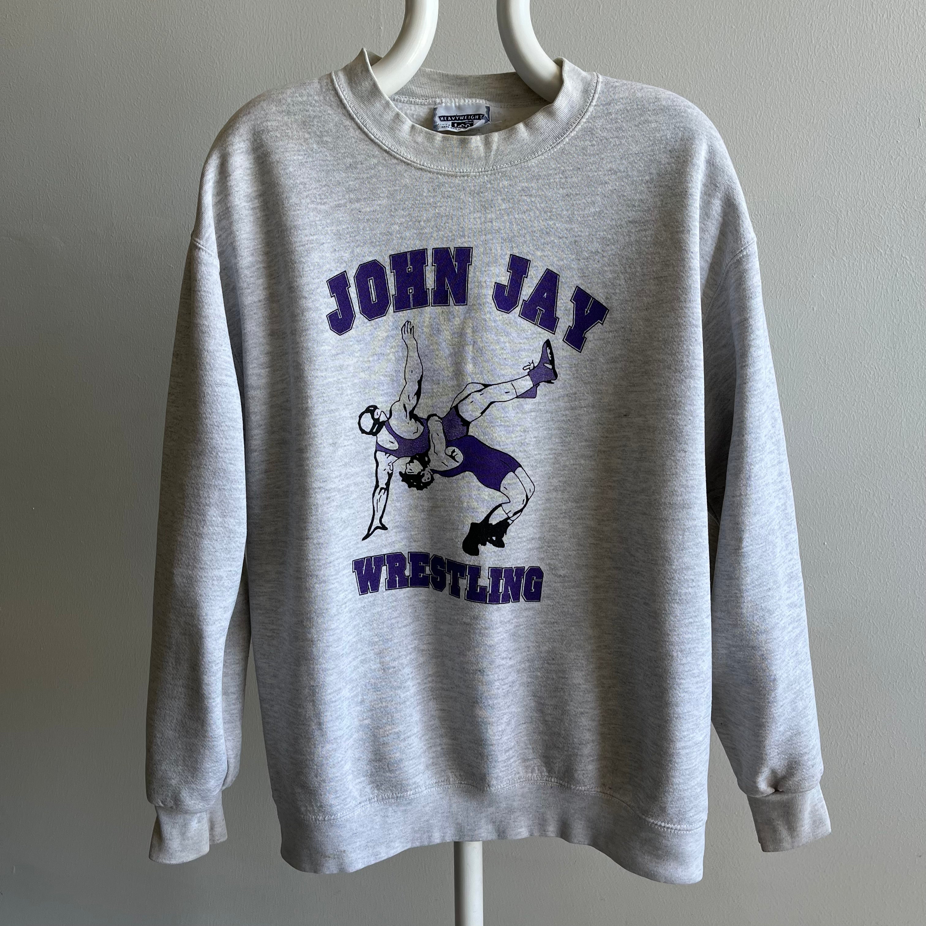 1990s John Jay Wrestling Front and Back Sweatshirt