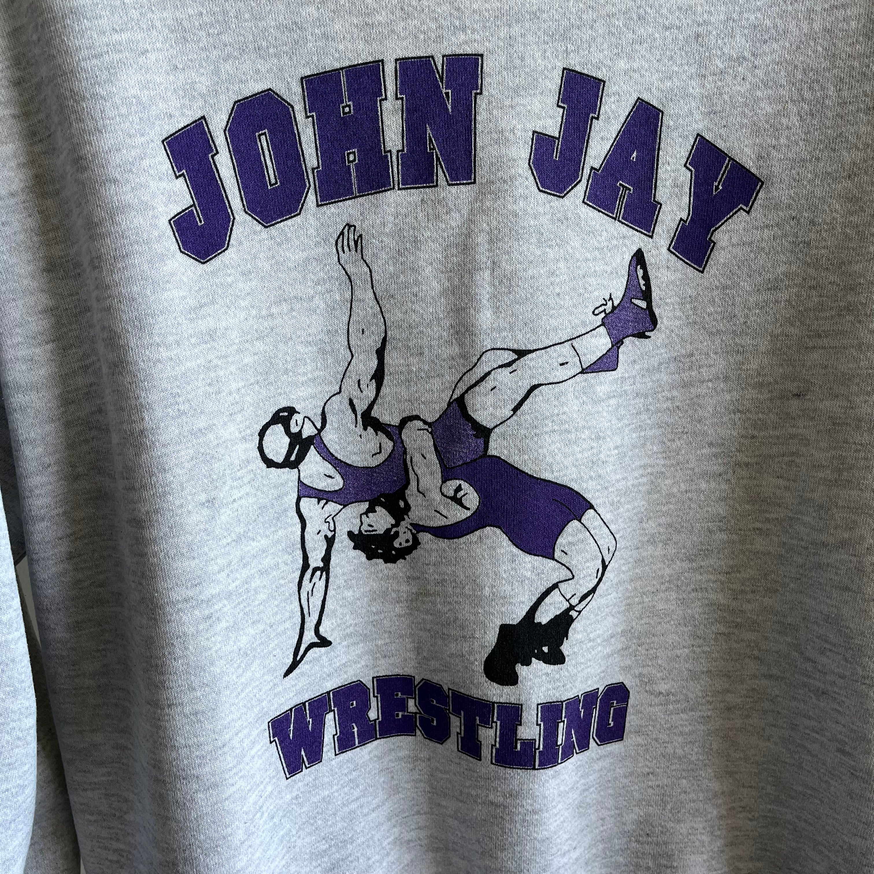 1990s John Jay Wrestling Front and Back Sweatshirt