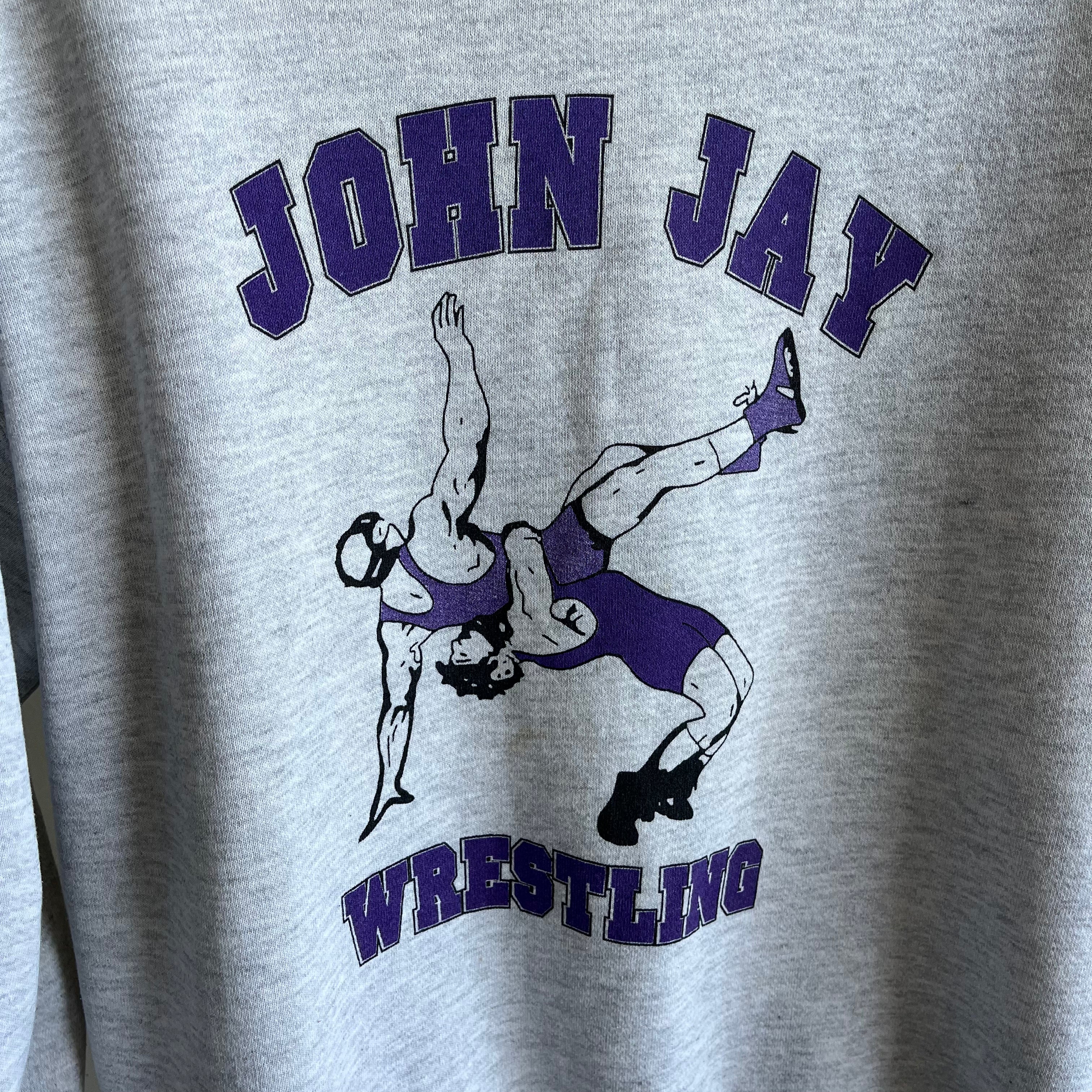 1990s John Jay Wrestling Front and Back Sweatshirt