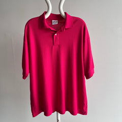 2000s Hot Pink Relaxed Fit Thin Polo Shirt