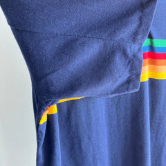 1980s Rainbow Polo T-Shirt - So Good