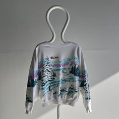 1990 Utah Winter Scape Wrap Around Sweatshirt